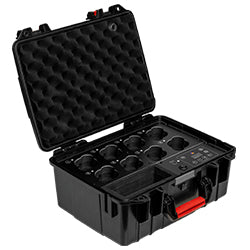 LunaBulb PrepCase (B22) Empty battery-powered PrepCase, can hold 8 LunaBulbs. Fits B22 bulbs.